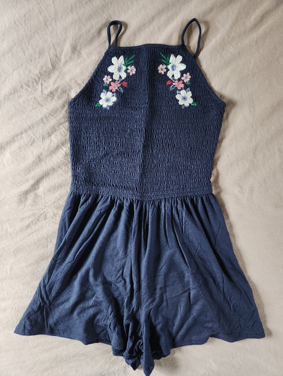 Hollister Pants - Hollister Smocked Floral Embroidered Romper - Size XS